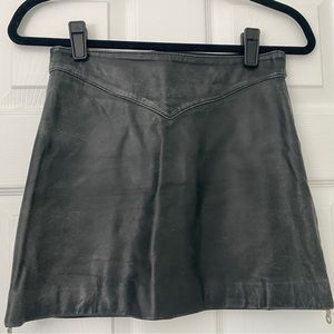 Vintage Leather Mini Skirt